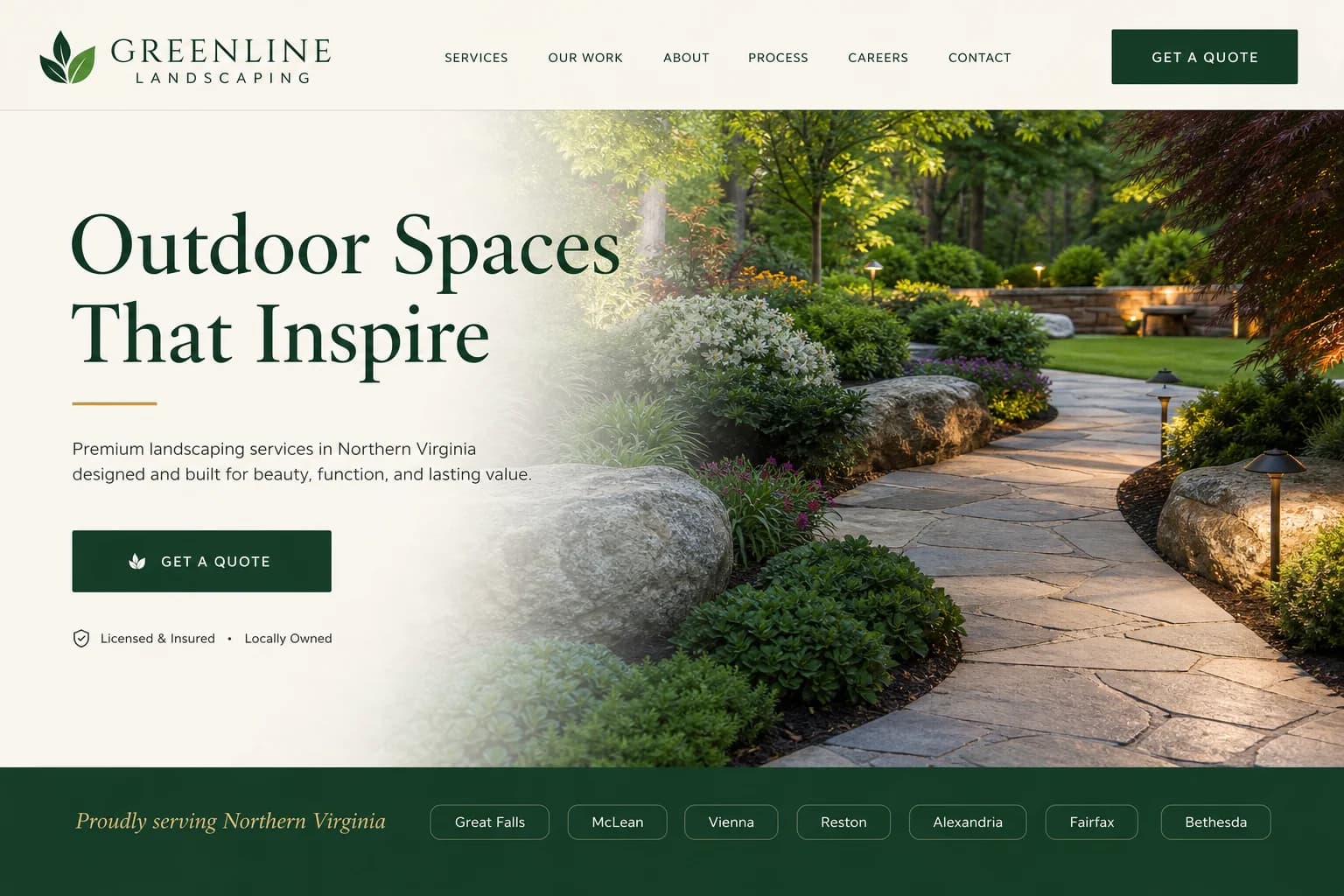 Greenline Landscaping — a Refit website