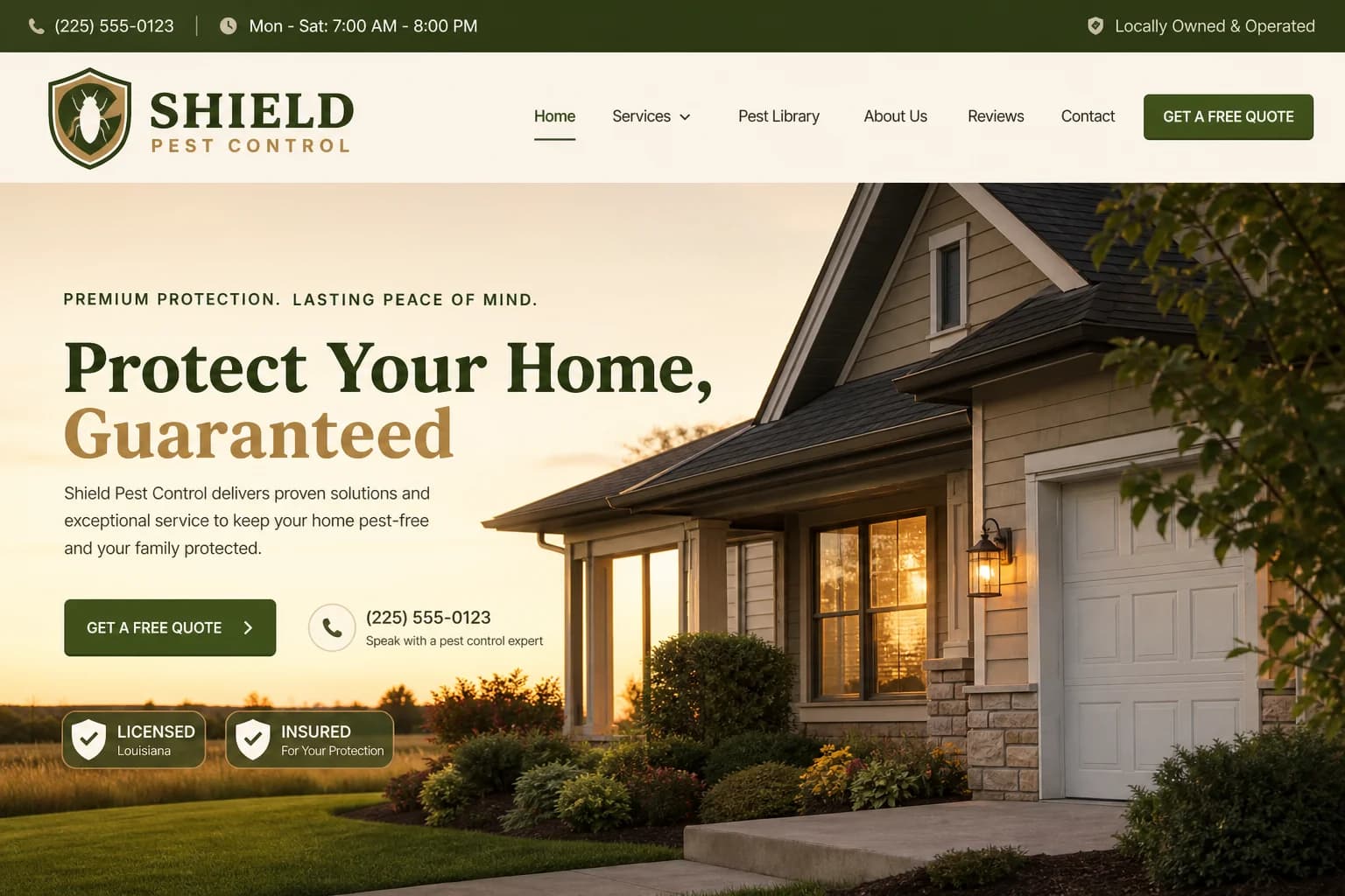 Shield Pest Control — a Refit website