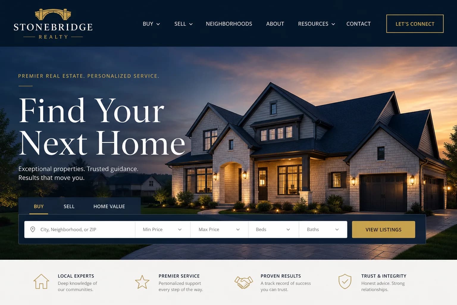 Stonebridge Realty — a Refit website